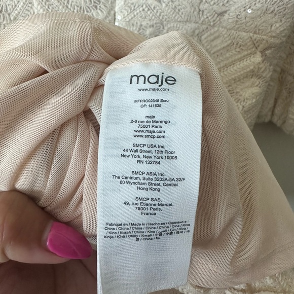 NWT Maje Richet Sequined Mini Dress Size Large (40) - Picture 12 of 12